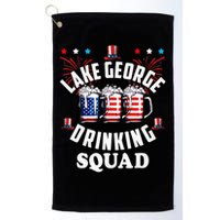 lake george drinking squad 4th of july usa flag beer Golf Towel