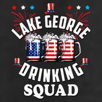 lake george drinking squad 4th of july usa flag beer Golf Towel