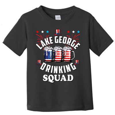 lake george drinking squad 4th of july usa flag beer Toddler T-Shirt