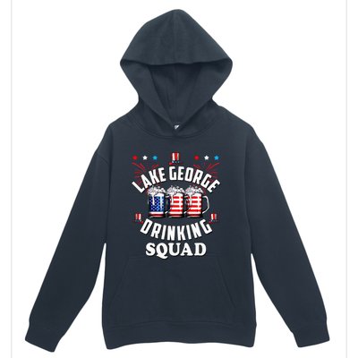 lake george drinking squad 4th of july usa flag beer Urban Pullover Hoodie