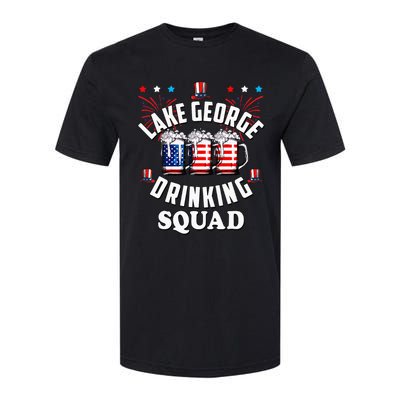 lake george drinking squad 4th of july usa flag beer Softstyle CVC T-Shirt