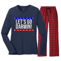 Let's Go Dwarin! Vintage USA Women's Long Sleeve Flannel Pajama Set 