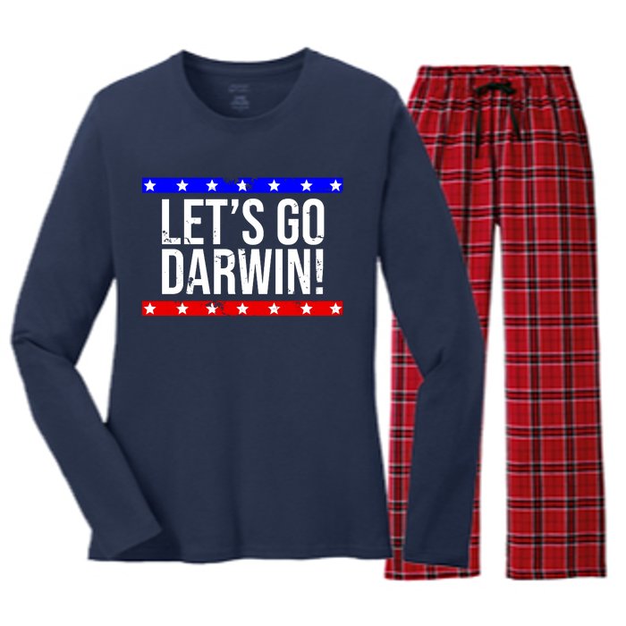 Let's Go Dwarin! Vintage USA Women's Long Sleeve Flannel Pajama Set 