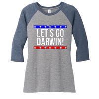 Let's Go Dwarin! Vintage USA Women's Tri-Blend 3/4-Sleeve Raglan Shirt