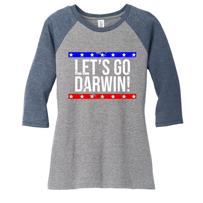 Let's Go Dwarin! Vintage USA Women's Tri-Blend 3/4-Sleeve Raglan Shirt