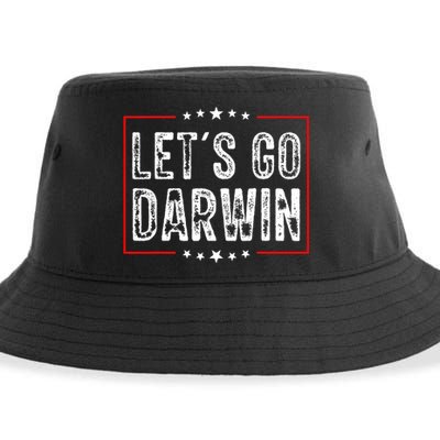 Lets Go Darwin Funny Sarcastic Women Men Lets Go Darwin Sustainable Bucket Hat