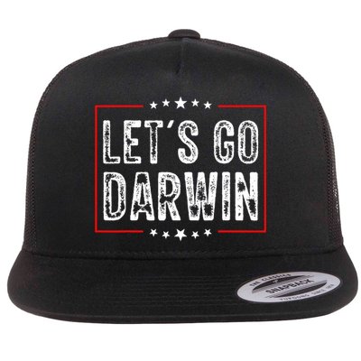 Lets Go Darwin Funny Sarcastic Women Men Lets Go Darwin Flatbill Hat