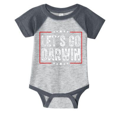 Lets Go Darwin Funny Sarcastic Women Men Lets Go Darwin Infant Baby Jersey Bodysuit