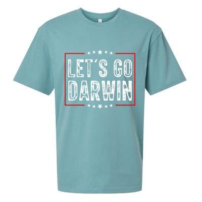 Lets Go Darwin Funny Sarcastic Women Men Lets Go Darwin Sueded Cloud Jersey T-Shirt