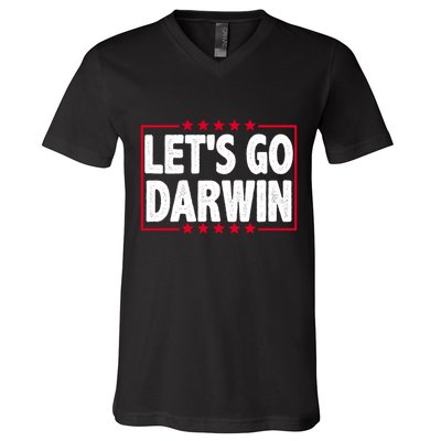 Let's Go Darwin Logo V-Neck T-Shirt