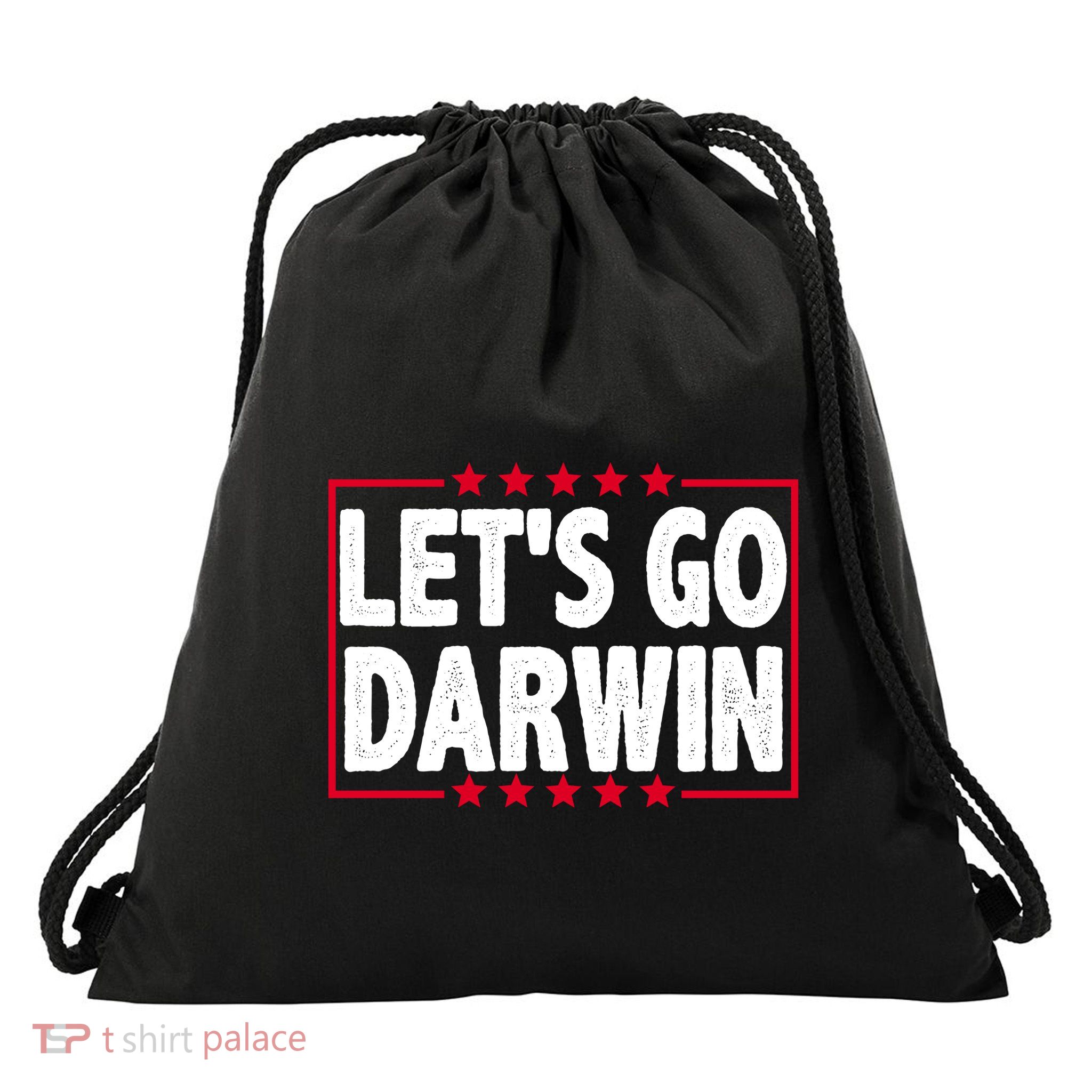 Let's Go Darwin Logo Drawstring Bag