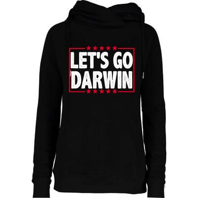 Let's Go Darwin Logo Womens Funnel Neck Pullover Hood