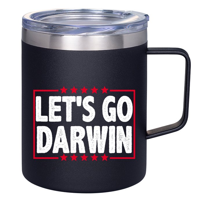 Let's Go Darwin Logo 12oz Stainless Steel Coffee Mug