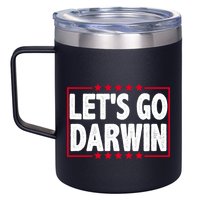 Let's Go Darwin Logo 12oz Stainless Steel Coffee Mug