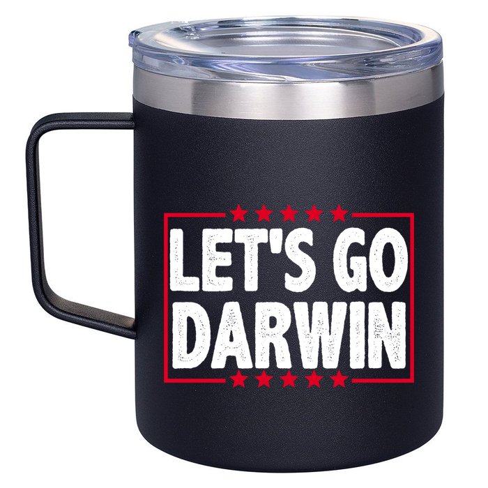 Let's Go Darwin Logo 12oz Stainless Steel Coffee Mug