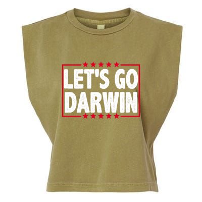 Let's Go Darwin Logo Garment-Dyed Women's Muscle Tee