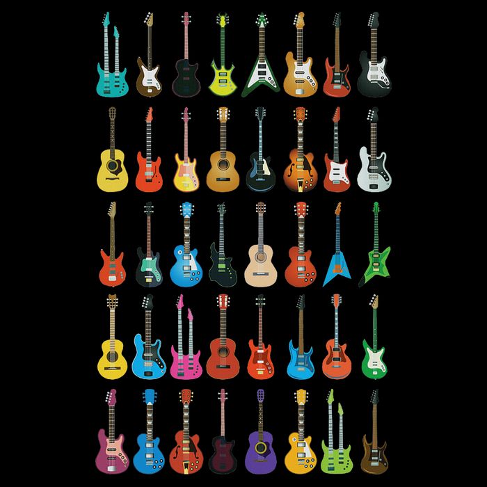 Love Guitar Different Guitars Music Lover Funny Gift Youth Performance Sprint T-Shirt