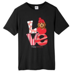 Love Goldendoodle Dog Valentine Day Goldendoodle Lover Gift Tall Fusion ChromaSoft Performance T-Shirt