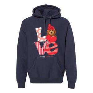 Love Goldendoodle Dog Valentine Day Goldendoodle Lover Gift Premium Hoodie