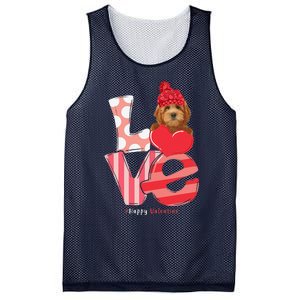 Love Goldendoodle Dog Valentine Day Goldendoodle Lover Gift Mesh Reversible Basketball Jersey Tank