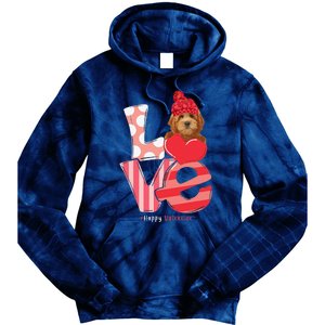 Love Goldendoodle Dog Valentine Day Goldendoodle Lover Gift Tie Dye Hoodie