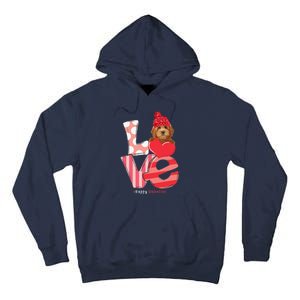 Love Goldendoodle Dog Valentine Day Goldendoodle Lover Gift Tall Hoodie