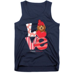 Love Goldendoodle Dog Valentine Day Goldendoodle Lover Gift Tank Top