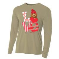 Love Goldendoodle Dog Valentine Day Goldendoodle Lover Gift Cooling Performance Long Sleeve Crew