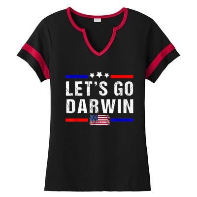 Let's Go Darwin Lets Go Darwin Meme Ladies Halftime Notch Neck Tee