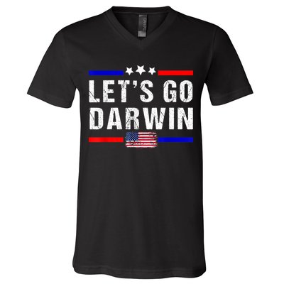 Let's Go Darwin Lets Go Darwin Meme V-Neck T-Shirt