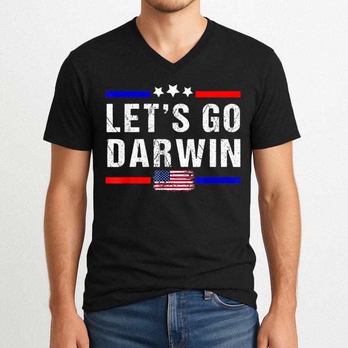 Let's Go Darwin Lets Go Darwin Meme V-Neck T-Shirt