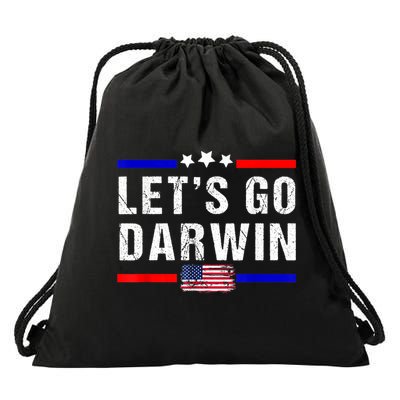 Let's Go Darwin Lets Go Darwin Meme Drawstring Bag