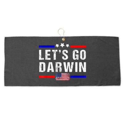 Let's Go Darwin Lets Go Darwin Meme Large Microfiber Waffle Golf Towel