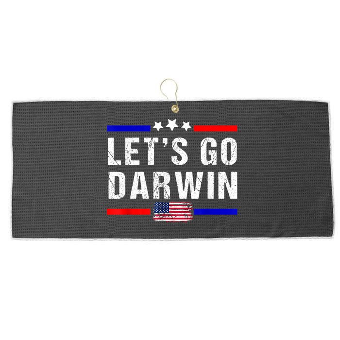 Let's Go Darwin Lets Go Darwin Meme Large Microfiber Waffle Golf Towel