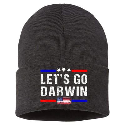 Let's Go Darwin Lets Go Darwin Meme Sustainable Knit Beanie