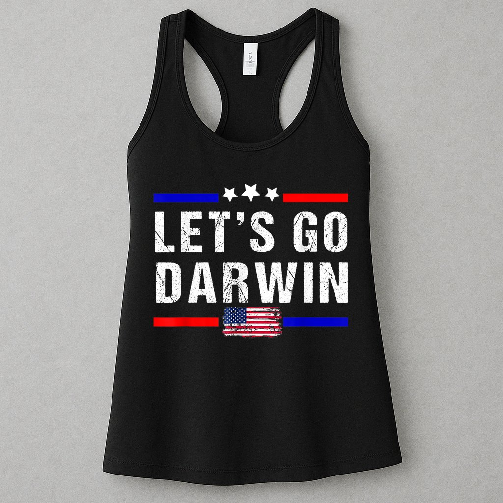Let's Go Darwin Lets Go Darwin Meme Womens Tank Top