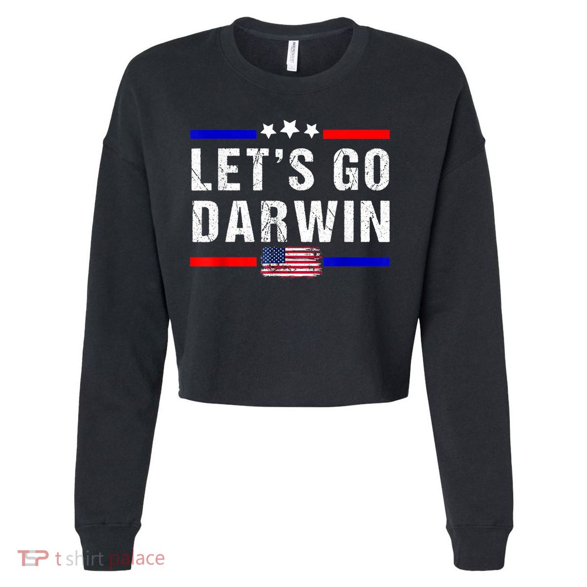 Let's Go Darwin Lets Go Darwin Meme Cropped Pullover Crew