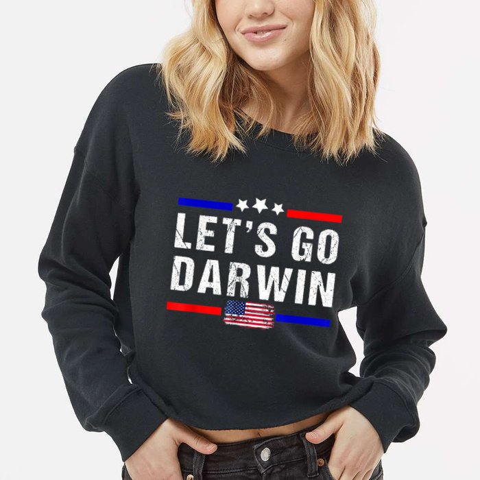 Let's Go Darwin Lets Go Darwin Meme Cropped Pullover Crew