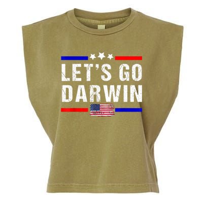Let's Go Darwin Lets Go Darwin Meme Garment-Dyed Women's Muscle Tee