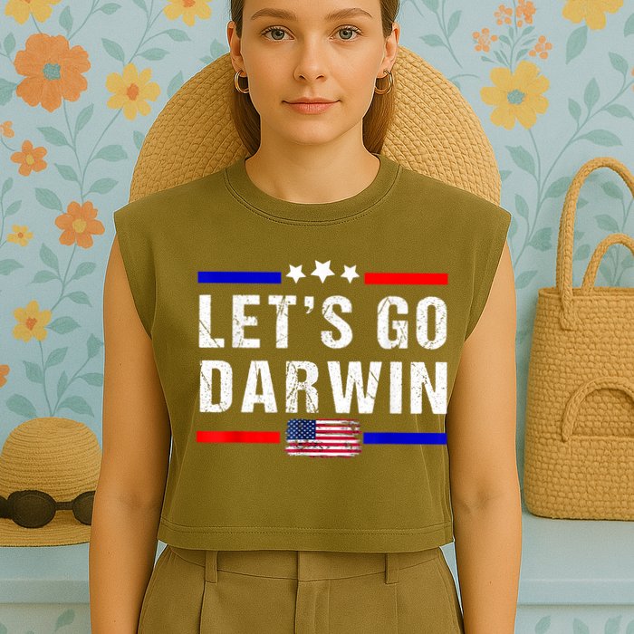Let's Go Darwin Lets Go Darwin Meme Garment-Dyed Women's Muscle Tee