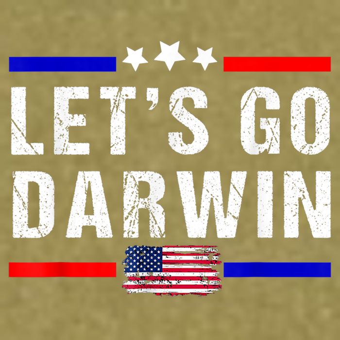 Let's Go Darwin Lets Go Darwin Meme Garment-Dyed Women's Muscle Tee
