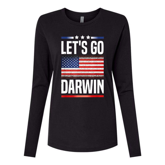 Let's Go Darwin Womens Cotton Relaxed Long Sleeve T-Shirt