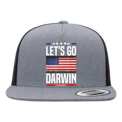 Let's Go Darwin Flat Bill Trucker Hat