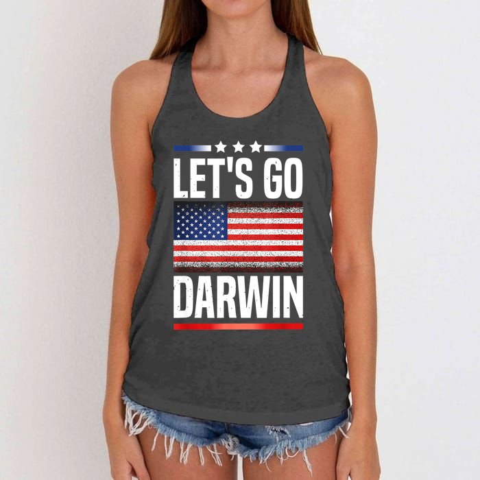 Let's Go Darwin Women's Knotted Racerback Tank