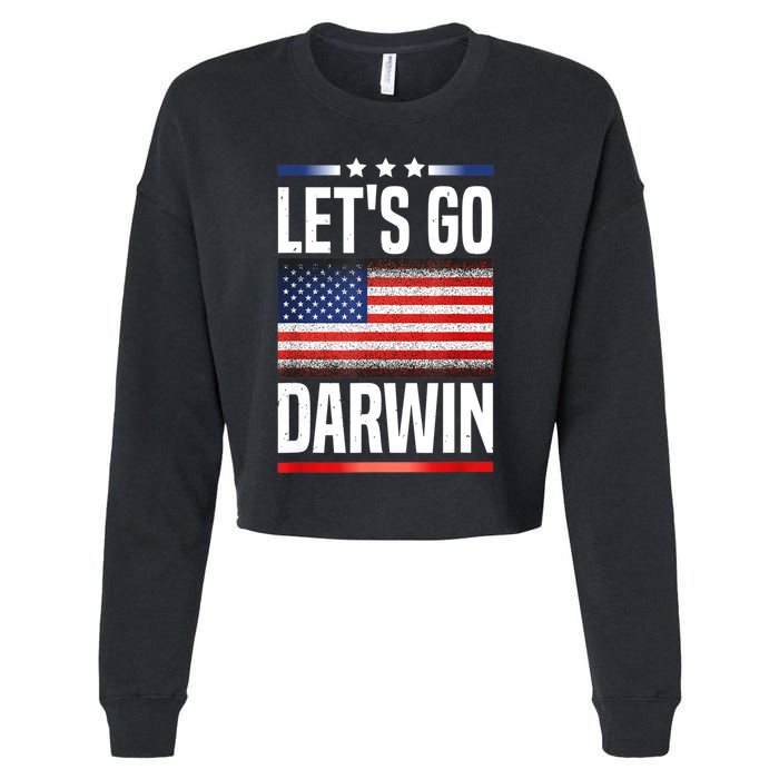 Let's Go Darwin Cropped Pullover Crew