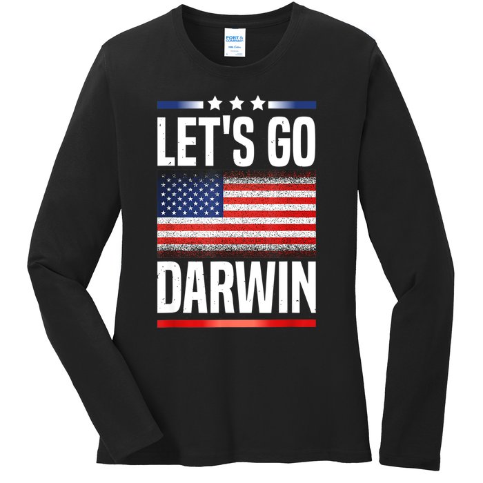 Let's Go Darwin Ladies Long Sleeve Shirt