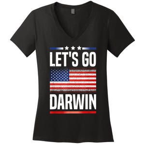 Let's Go Darwin Women's V-Neck T-Shirt