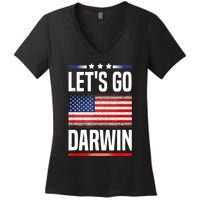 Let's Go Darwin Women's V-Neck T-Shirt