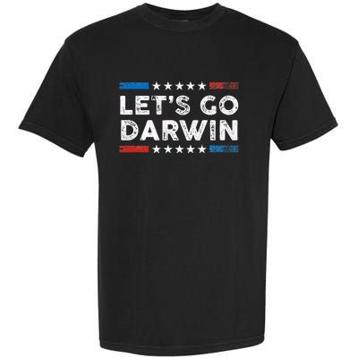 Lets Go Darwin Us Flag Vintage Garment-Dyed Heavyweight T-Shirt