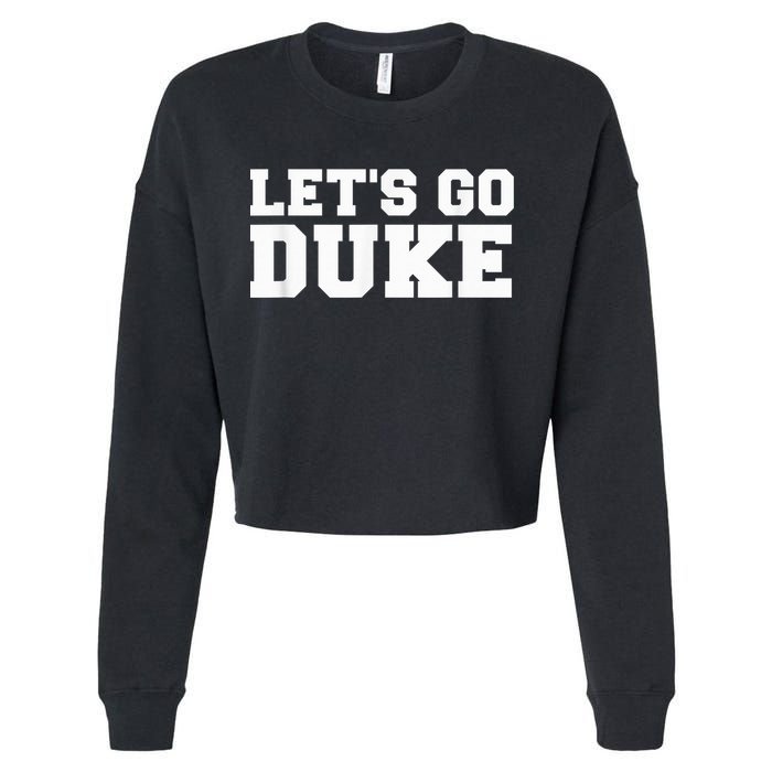 Let's Go Duke Cropped Pullover Crew